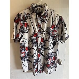 Daupanzees - Short Sleeve Button Up Dress Shirt - Size Large